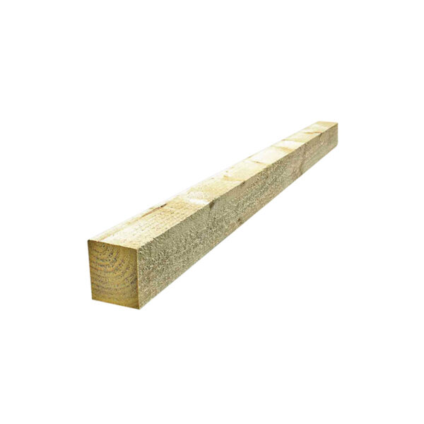 75mm x 75mm timber green fence post
